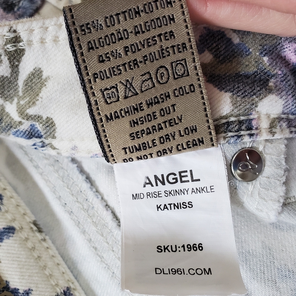 DL1961 Angel Katniss Floral Skinny Ankle Jeans - Picture 13 of 14